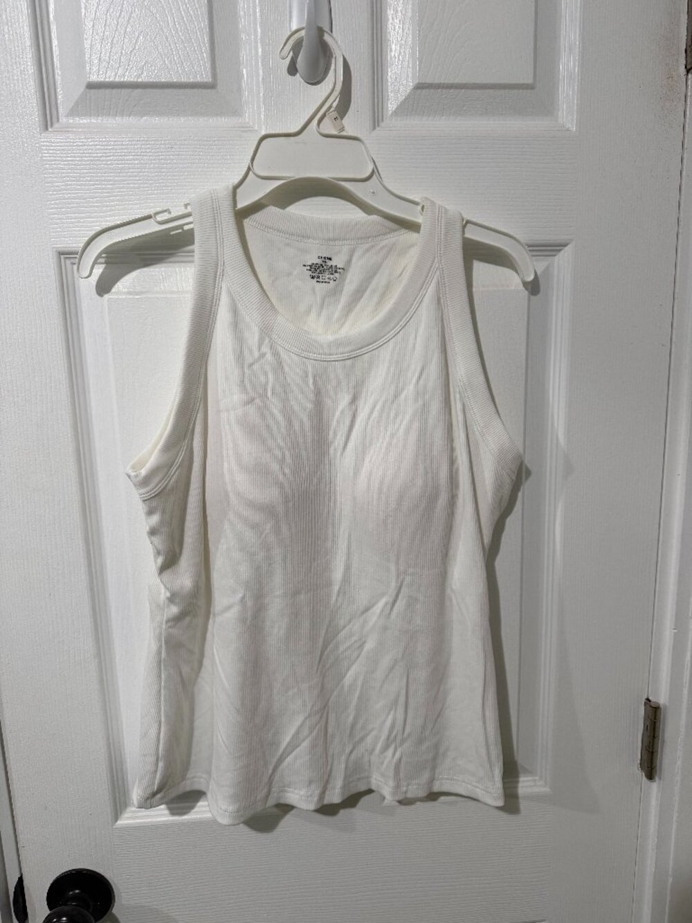 White Built In Bra Tank Top